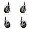 Service Caster 5'' Maroon Poly Wheel Swivel 3/4'' Expanding Stem Caster Set 2 Brakes, 4PK SCC-EX20S514-PPUB-MRN-2-TLB-2-34 - alternate 1